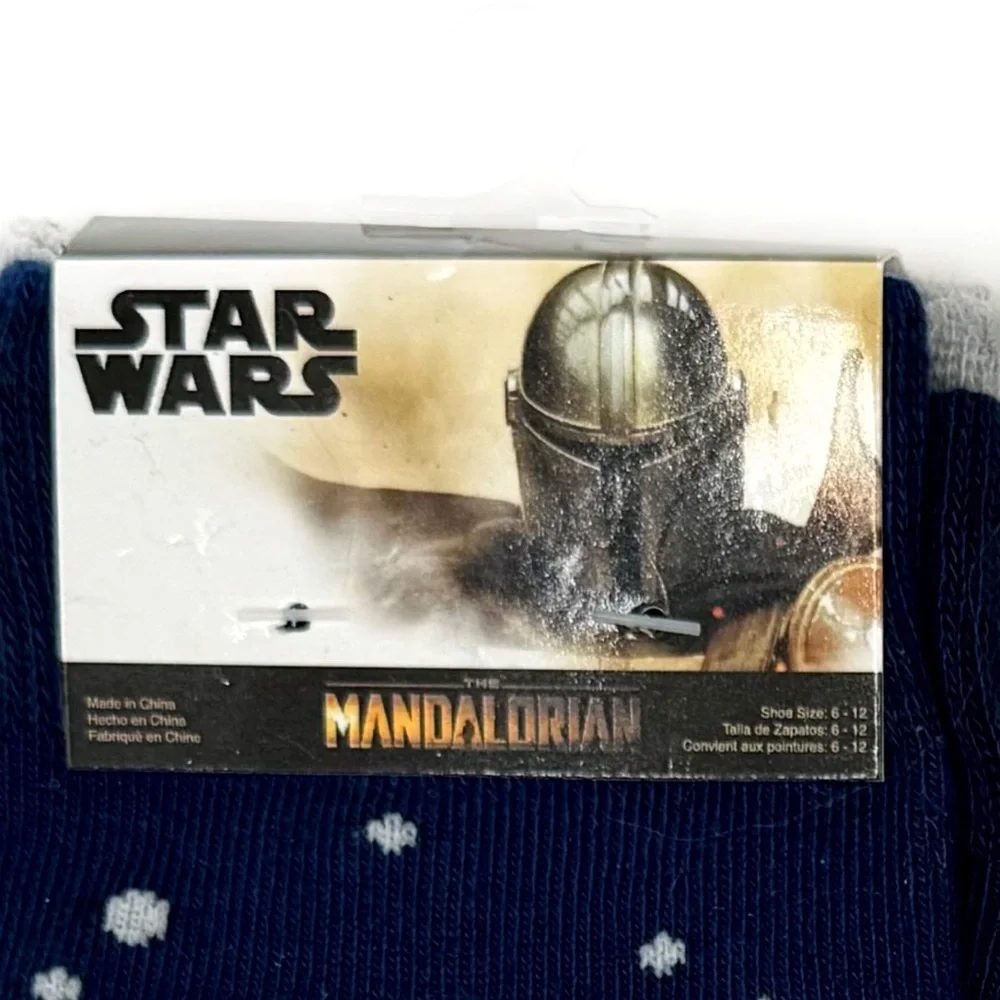 Star Wars The Mandalorian Crew Socks Mens Womens Grogu Baby Yoda Fun Disney Gift